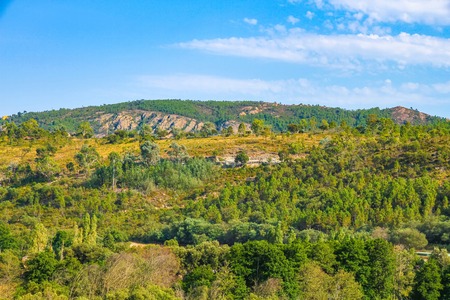 Landscape view on the South France hills on a sunny day.の写真素材