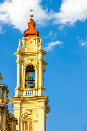 View on a historic church in Torino, Italy on a sunny day.の写真素材