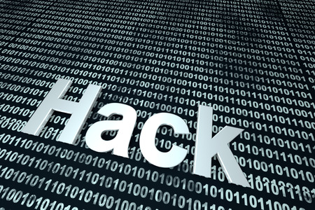 Digital Hack. 3D rendered backgroundの写真素材