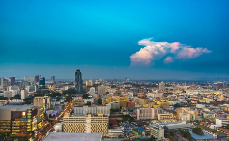 Spectacular sunset on Pattaya in Thailandのeditorial素材