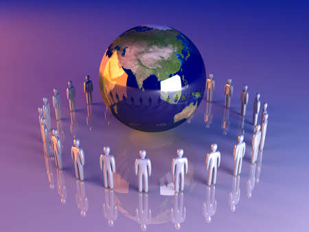 3D rendered illustration. Texture from NASA public domain Images / Visibleearth.のeditorial素材