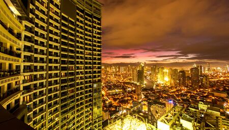 MANILA, PHILIPPINES - CIRCA MARCH 2018: View on the Skyline of Makati circa March, 2018 in Manila, Philippines.のeditorial素材
