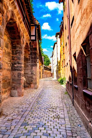 View on historic Architecture in Nuremberg, Germanyの写真素材