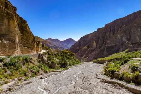 Landscape view of Iruya, Argentina, South America on a sunny day.