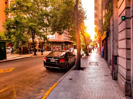BUENOS AIRES, ARGENTINA - JANUARY 19: View on daily life on a small street in the centre of the city...