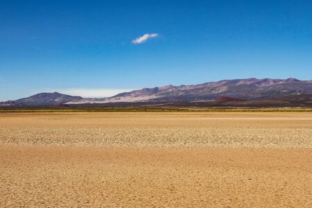 Landscape view of Salt desert in Salta, Argentina on a sunny day.
