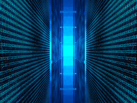 3D Illustration of a digital data or database space.の写真素材