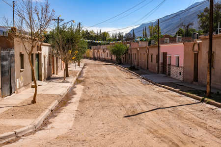 Landscape view of the historic architecture of Tilcara, Argentina, South America on a sunny day.の写真素材