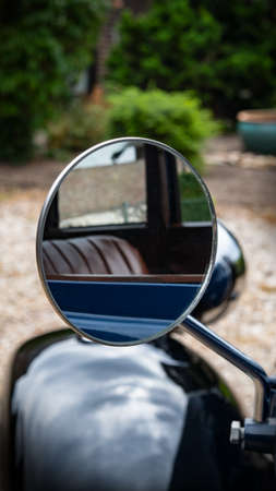 side mirror of vintage carの写真素材