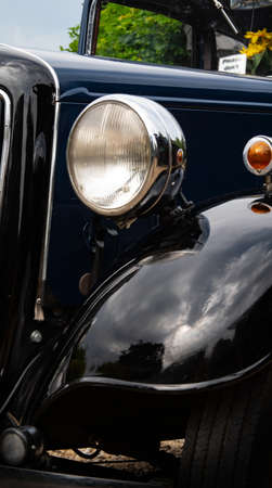 vintage car oldtimer headlightの写真素材