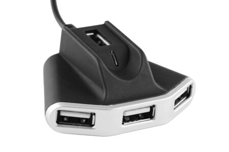 A USB hub with 4 portsの写真素材
