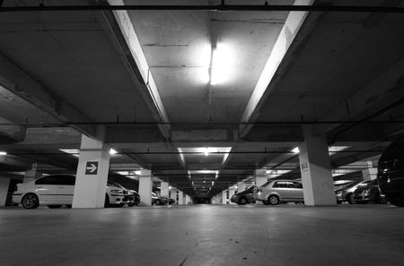 View of an underground car parkのeditorial素材