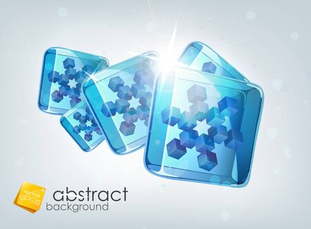 Iced snowflakes backgroundのイラスト素材