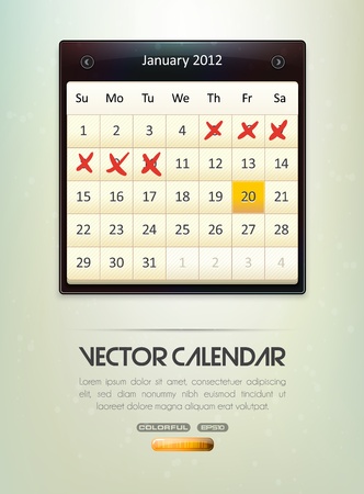 Vector Calendarのイラスト素材
