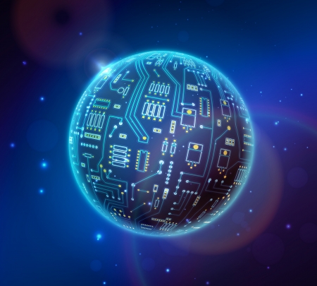 techno globeのイラスト素材
