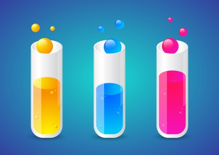 liquid chemical substance in tubesのイラスト素材