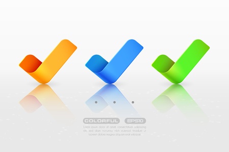 Yes check marks  Vector のイラスト素材