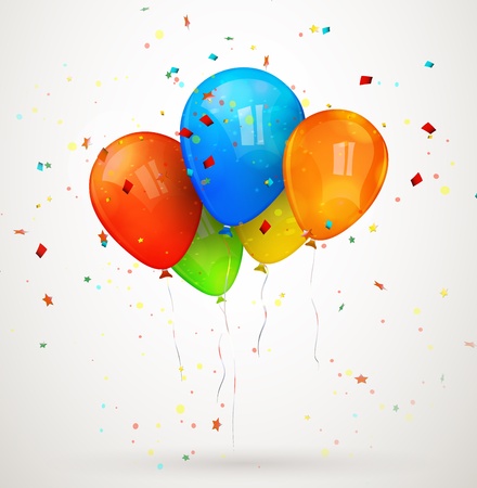 holiday balloons illustrationのイラスト素材