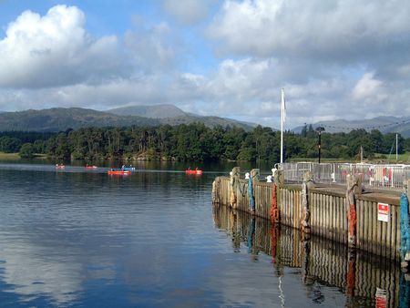 A general view of Lake Windemere, in the Lake District in England
の写真素材