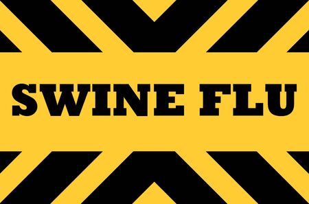 Swine flu road traffic hazard sign.の写真素材