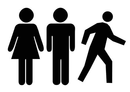 People silhouetted isolated on white background.の写真素材