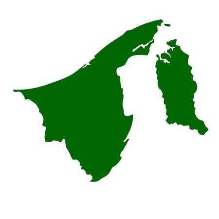 Brunei map isolated on white background.の写真素材