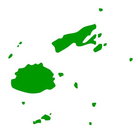 Map of Fiji Islands, isolated on white background.の写真素材