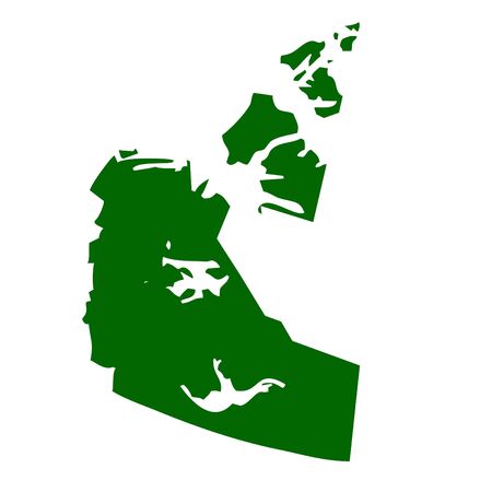 Map of Northwest Territories province or territory in Canada, isolated on white background.の写真素材
