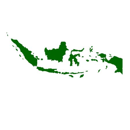 Indonesia map isolated on white background.の写真素材
