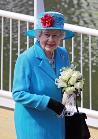 SCARBOROUGH, ENGLAND - MAY 20: Her Royal Highness Queen Elizabeth II at opening of Royal Open Air Theater, Scarborough, North Yorkshire, England.のeditorial素材
