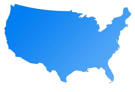 Map of America or USA, isolated on white background.の写真素材