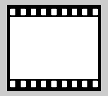 Illustration of blank 35mm film strip with copy space.の写真素材