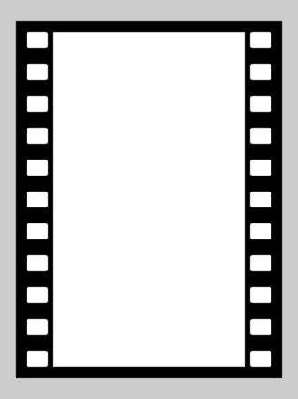 Illustration of blank 35mm film strip with copy space.の写真素材