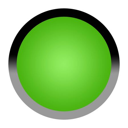 Green eco button isolated on white backgrond with copy space.の写真素材