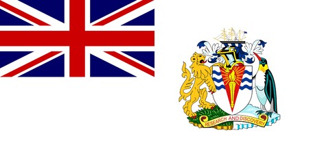 Sovereign state flag of dependent country of British Antarctic Territory in official colors. の写真素材