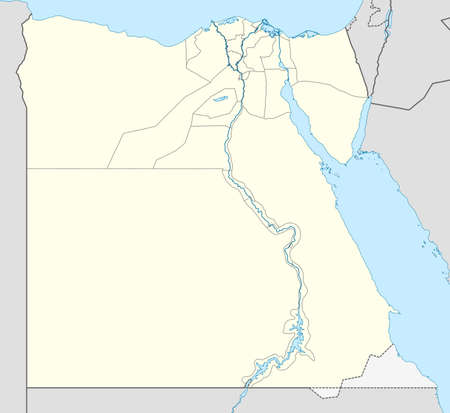Illustration of Egypt map showing the state borders.の写真素材