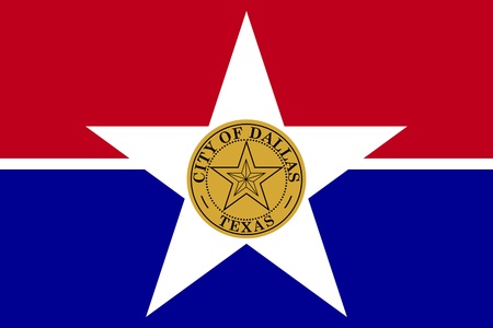 Flag of Dallas city,Texas in the U.S.Aの写真素材