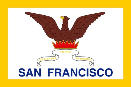 Illustration of City of San Francisco flag, California, U.S.A.の写真素材