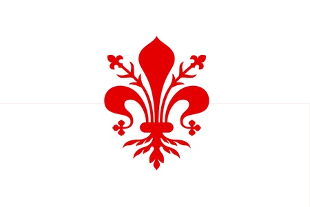Official flag of Florence city in Italyの写真素材