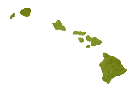 American state of Hawaii isolated on white background with clipping path.の写真素材