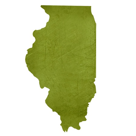 American state of Illinois isolated on white background with clipping path.の写真素材