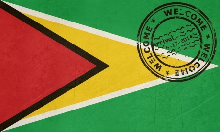 Welcome to Guyana flag with passport stamp
の写真素材