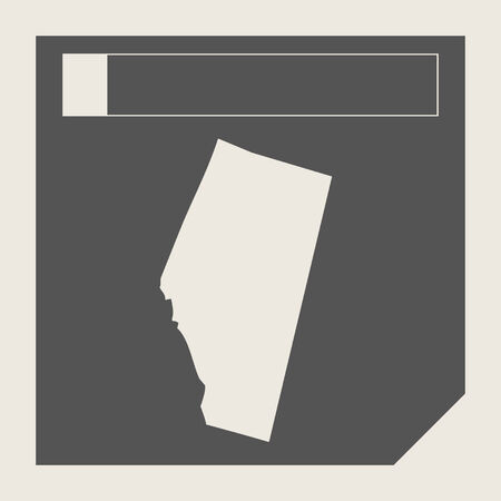  Alberta state in Canada responsive flat web design map button の写真素材