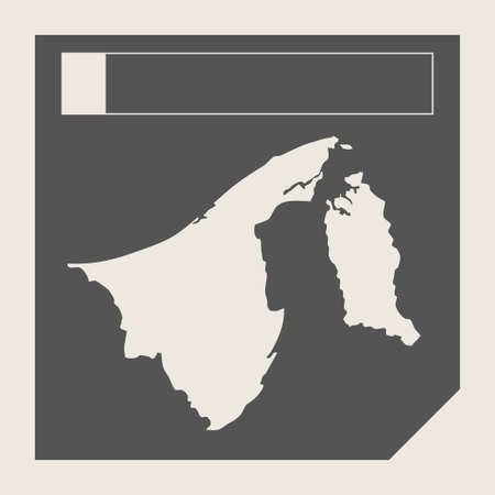 Brunei map button in responsive flat web design map button の写真素材