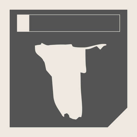 Namibia map button in responsive flat web design map button isolated with clipping path.の写真素材