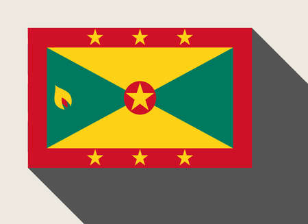 Grenada flag in flat web design style.の写真素材