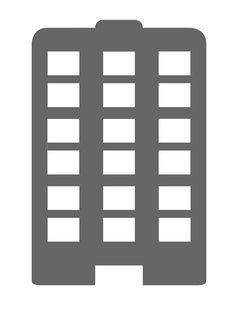 High rise office tower block web icon on a white background,の写真素材