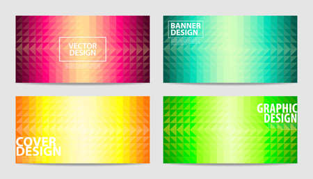 Geometric hexagram shapes seamless patterns. Purple, pink, black, white, yellow, green color background set. vector illustration.のイラスト素材