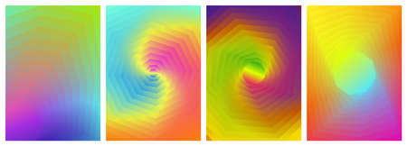 Background colorful design collection, Octagon shapes large blend to small. Templates for business...