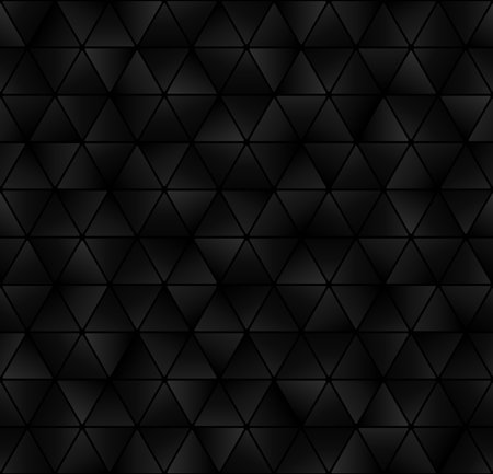 Abstract background triangle shape with rounded ends. Black seamless hexagon geometric shape. Shiny gradient pattern. Vector illustration.のイラスト素材